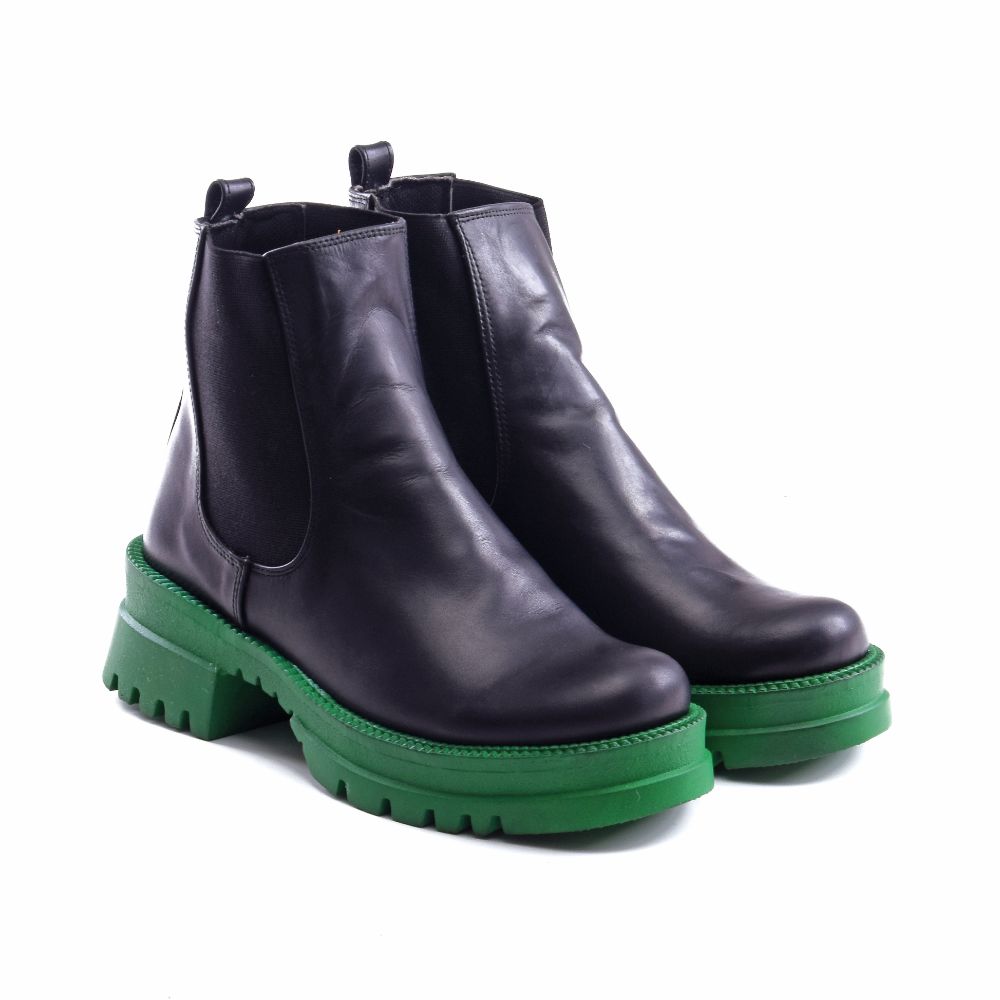 Mr Joe -Half Boot Black*Green