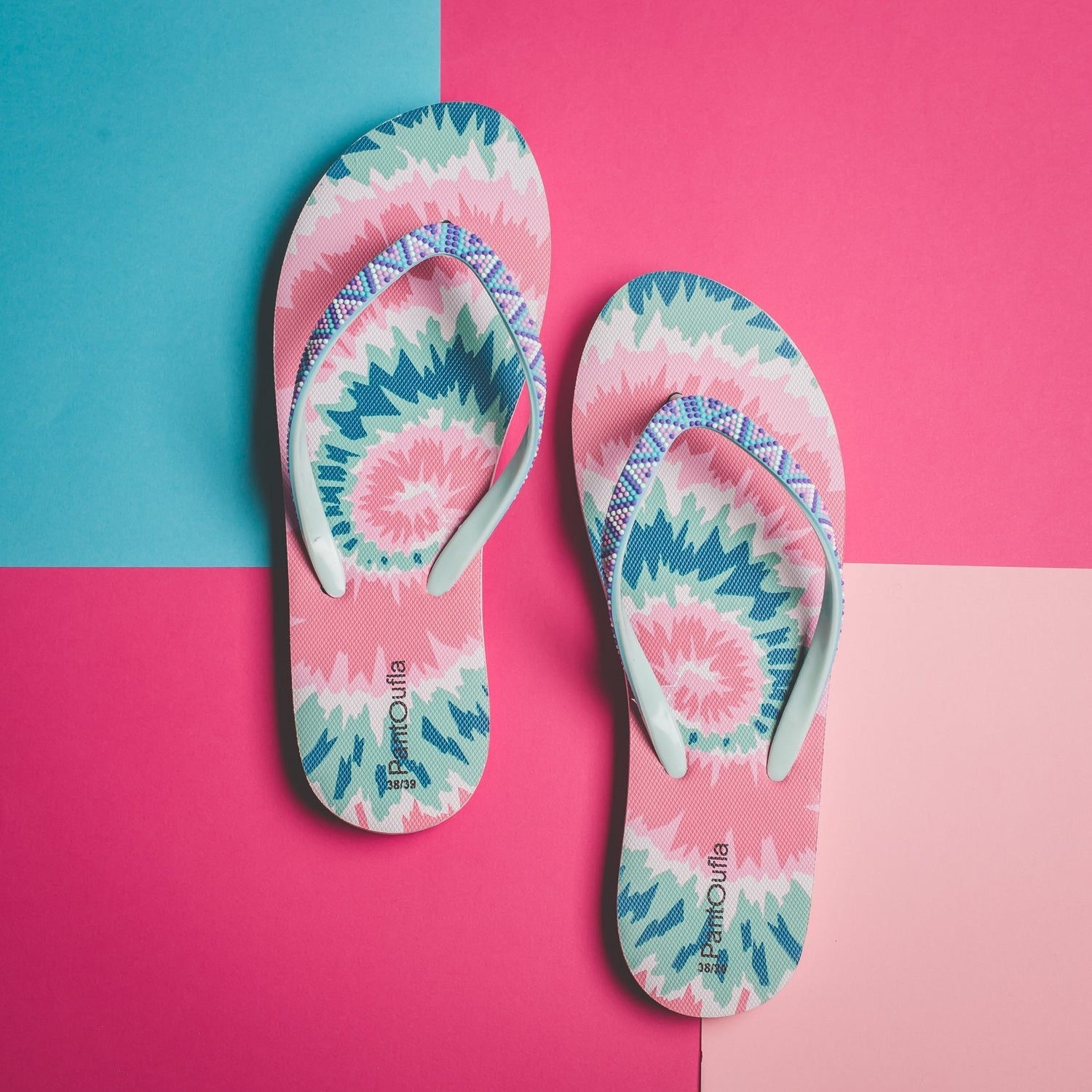 شبشب صيفي مع صبغ التعادل