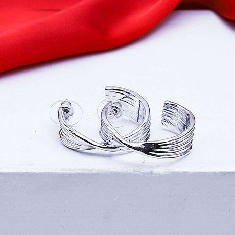 Fluffy - Lines Metal Earing Of Fluffy Women's Accessories-Gold