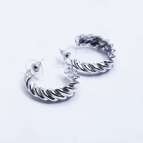 Fluffy - Twisted lines Metal Earing Of Fluffy Women's Accessories-Gold