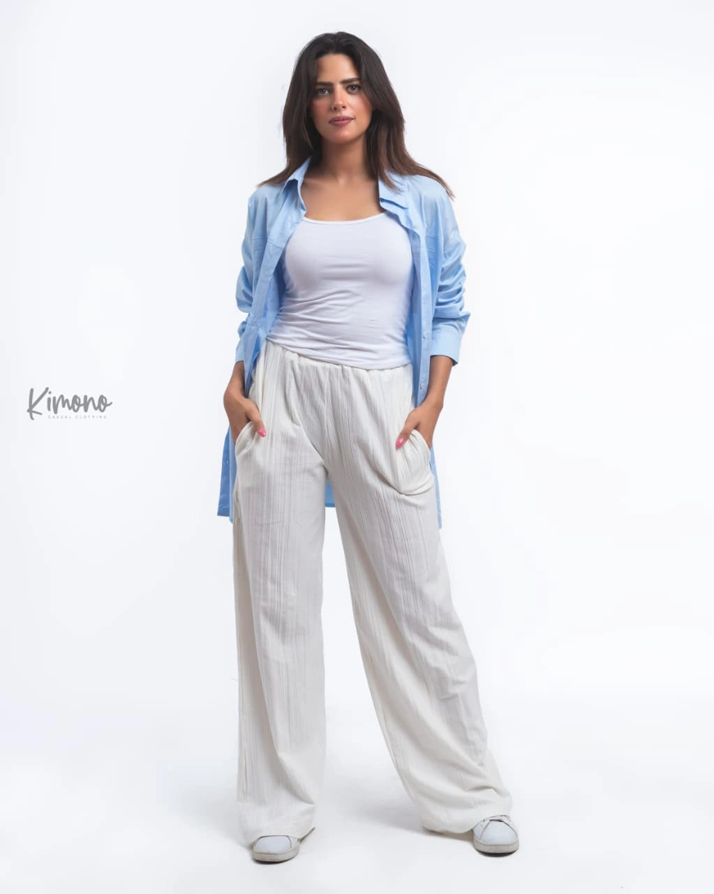 Kimono - Ribbed Cotton Pants