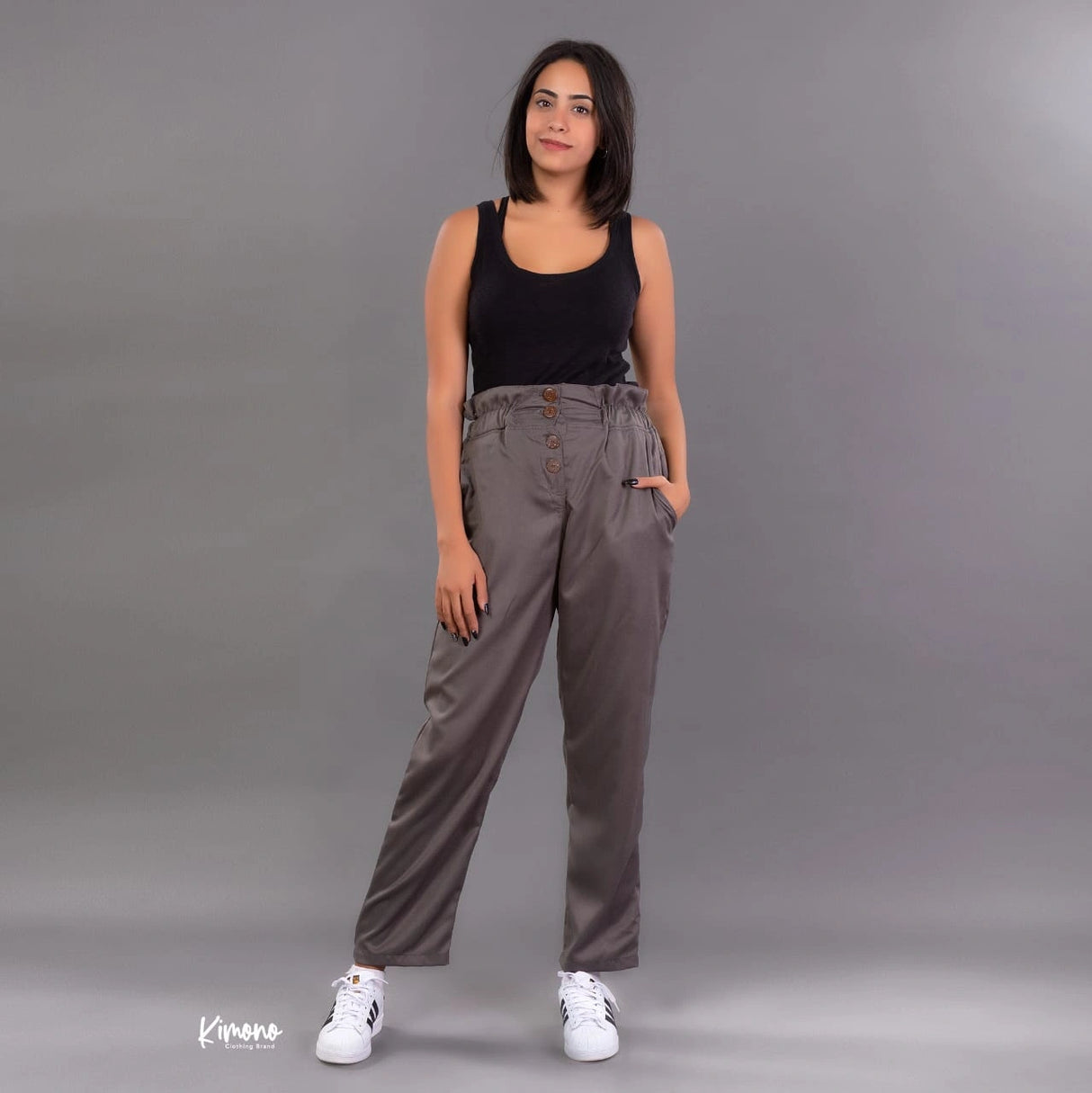 Kimono - Paper Bag Gabardine Pants