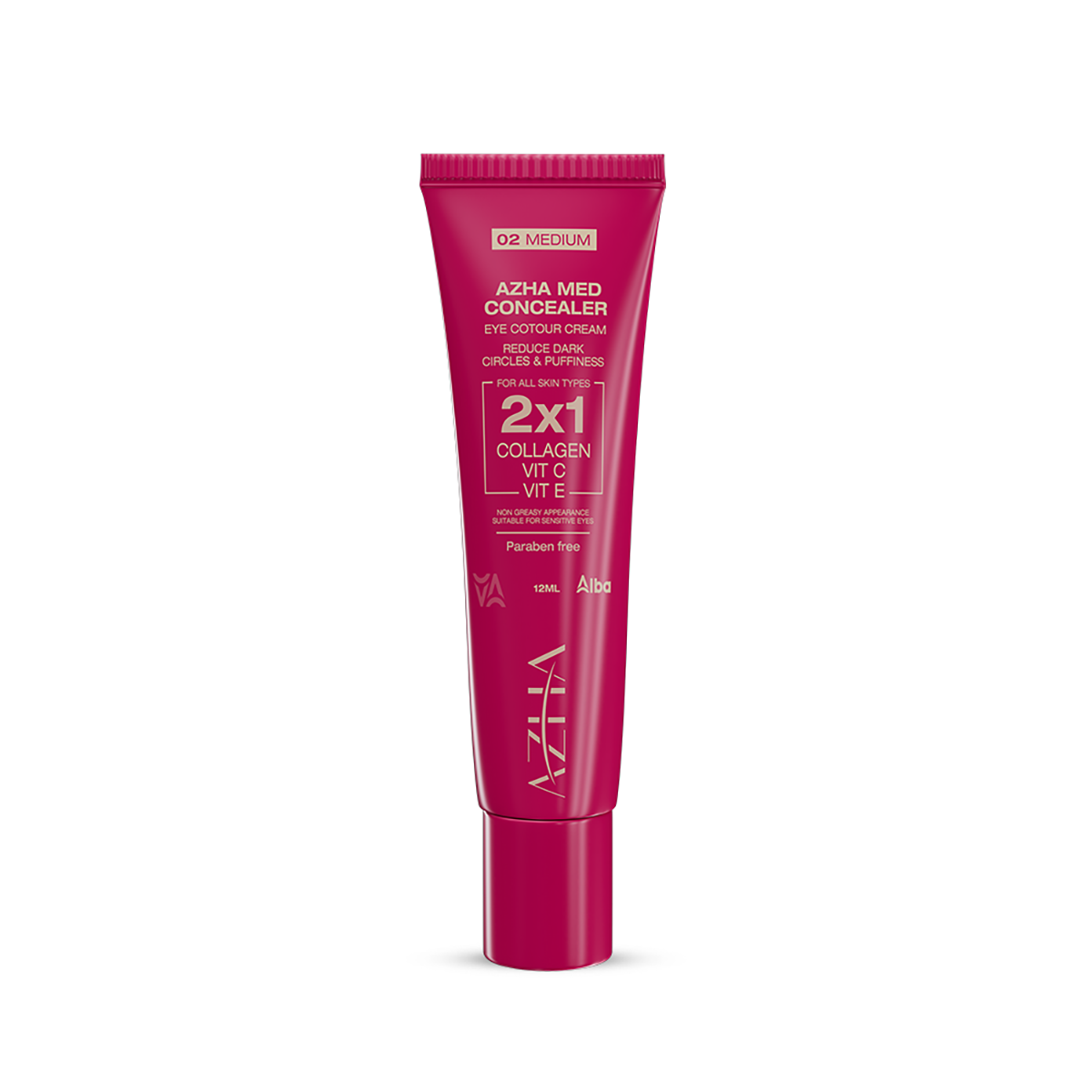 Azha - Concealer 12 ml 02 - provides perfect natural coverage to hide dark circles
