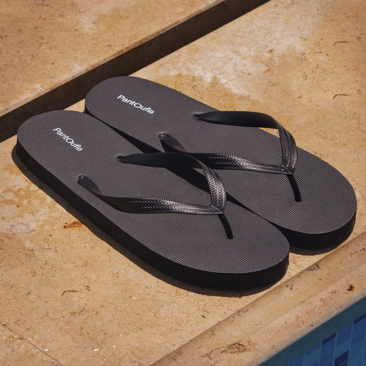 Men Summer Slippers Black