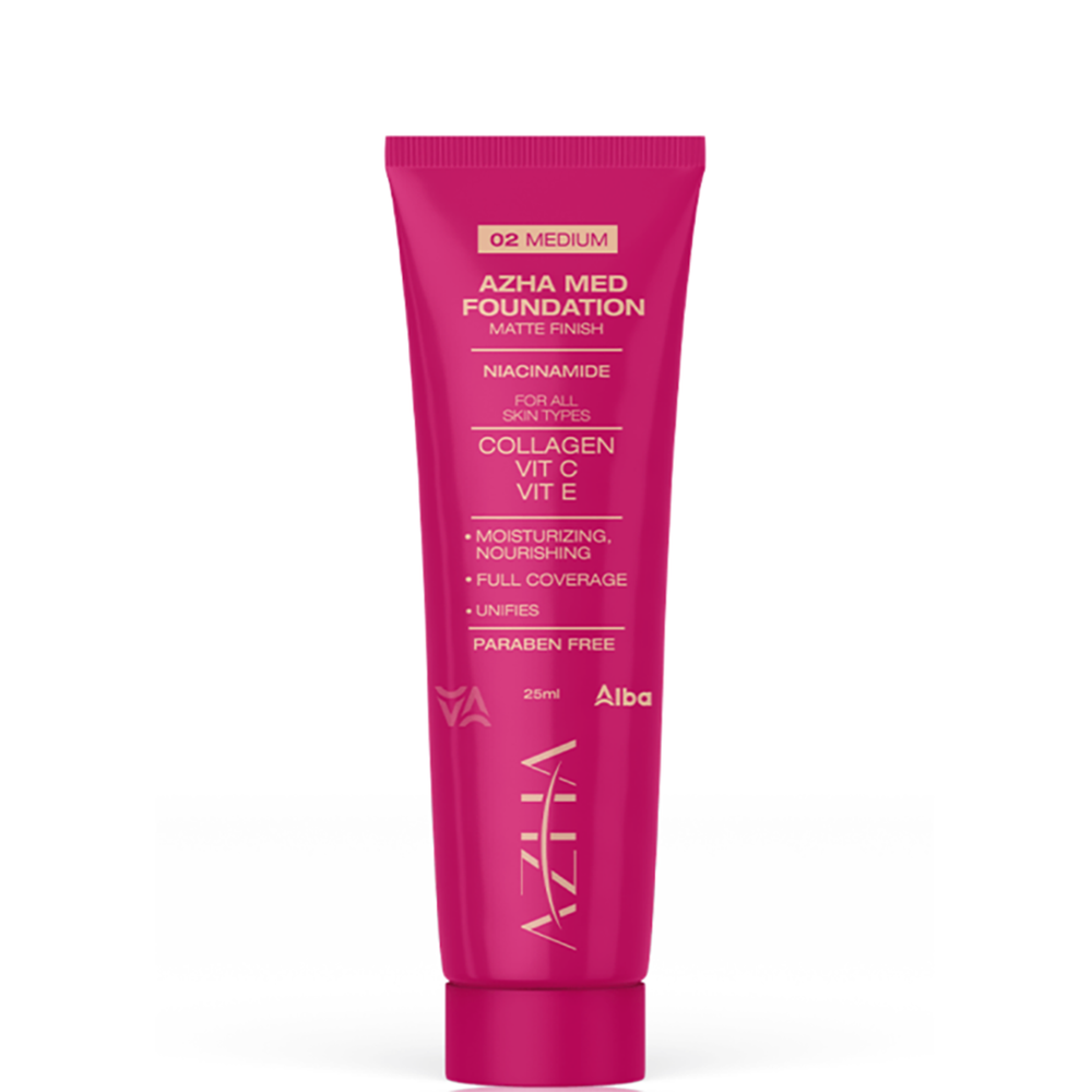 Azha - Foundation 02 - 25 ml provides perfect natural coverage to hide dark circles