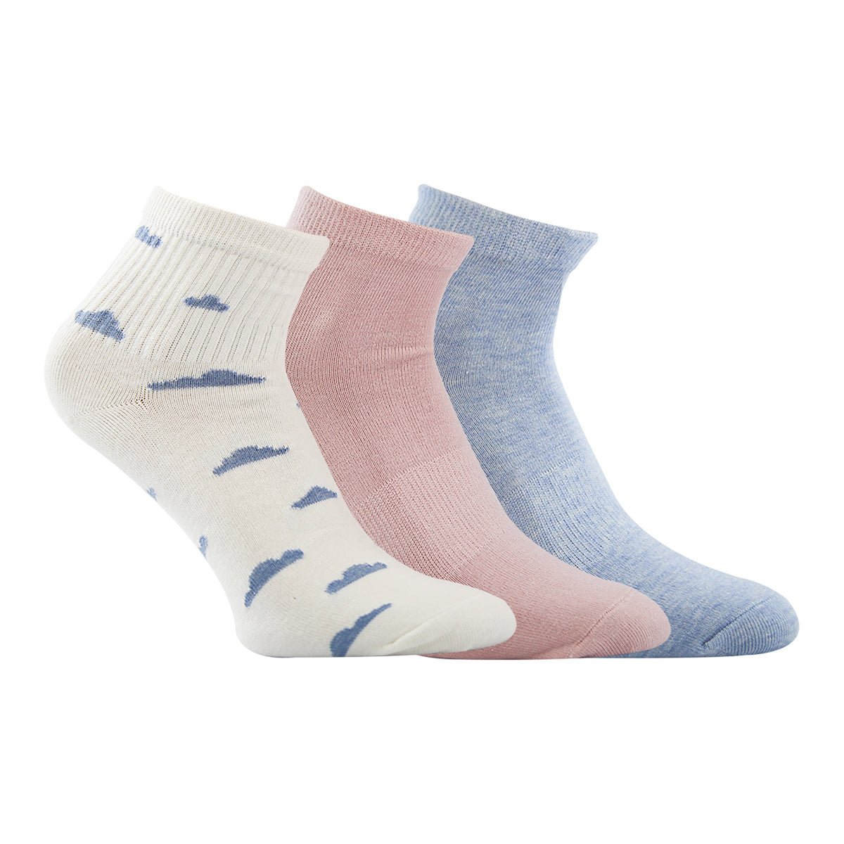 FUTURE FIT - A Pack Of 3 Pieces Plain Short Socks MultiColoure