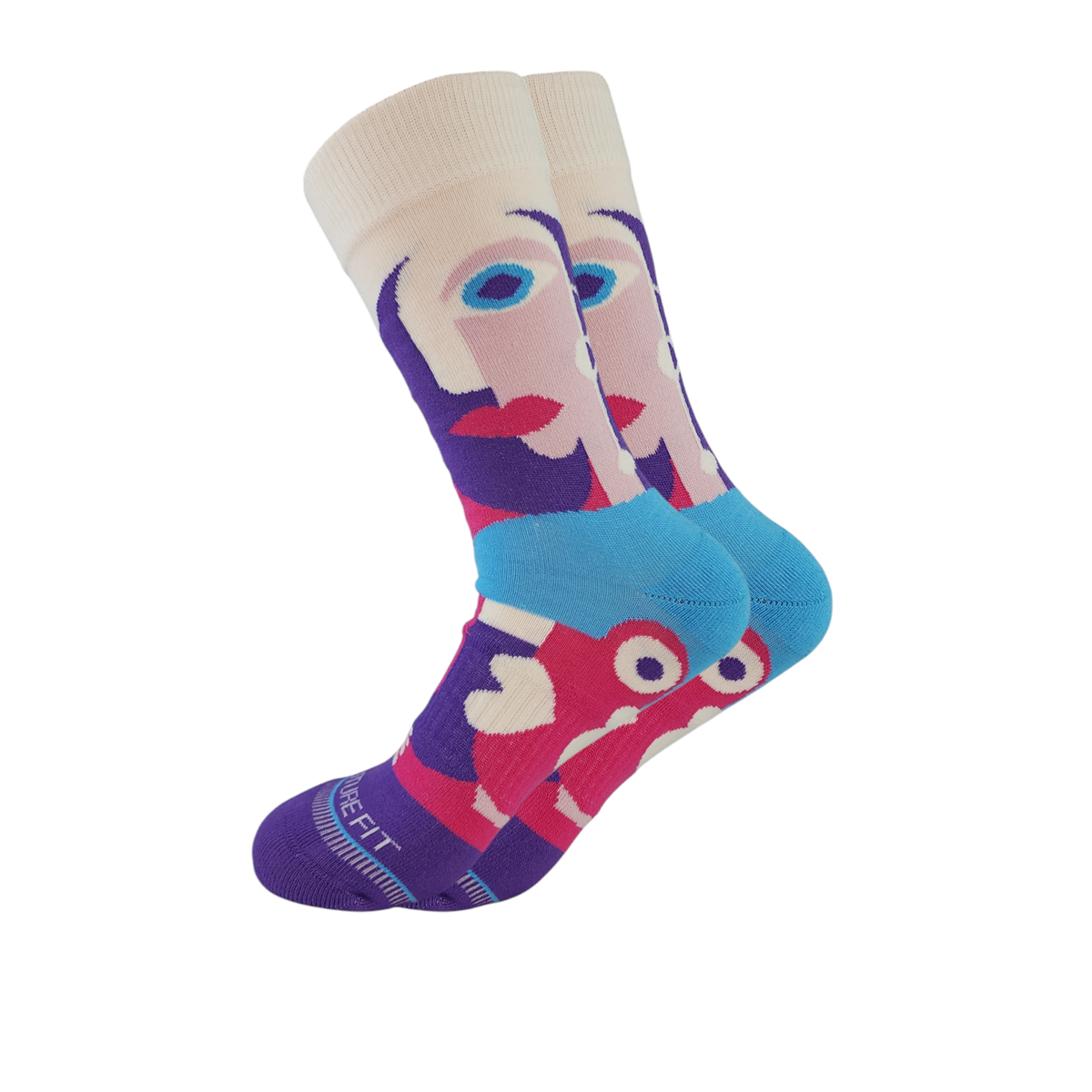 FUTURE FIT - Long Socks Liner Heel and Toe Casual Style MultiColoure