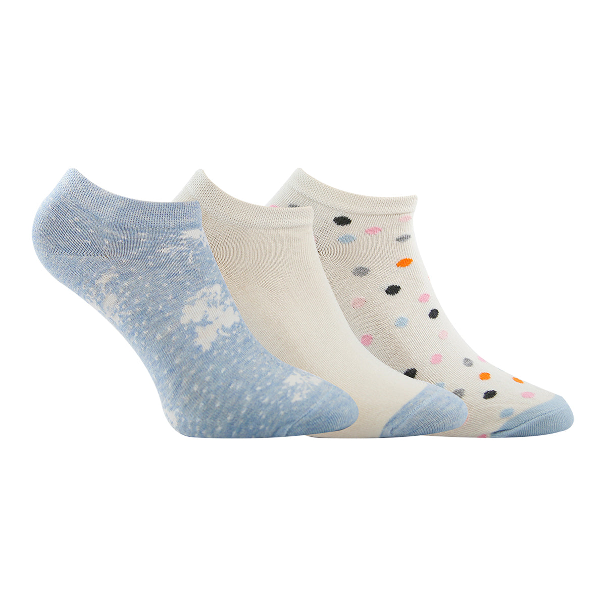 FUTURE FIT - A Pack Of 3 Pieces Plain LowCut Socks MultiColoure