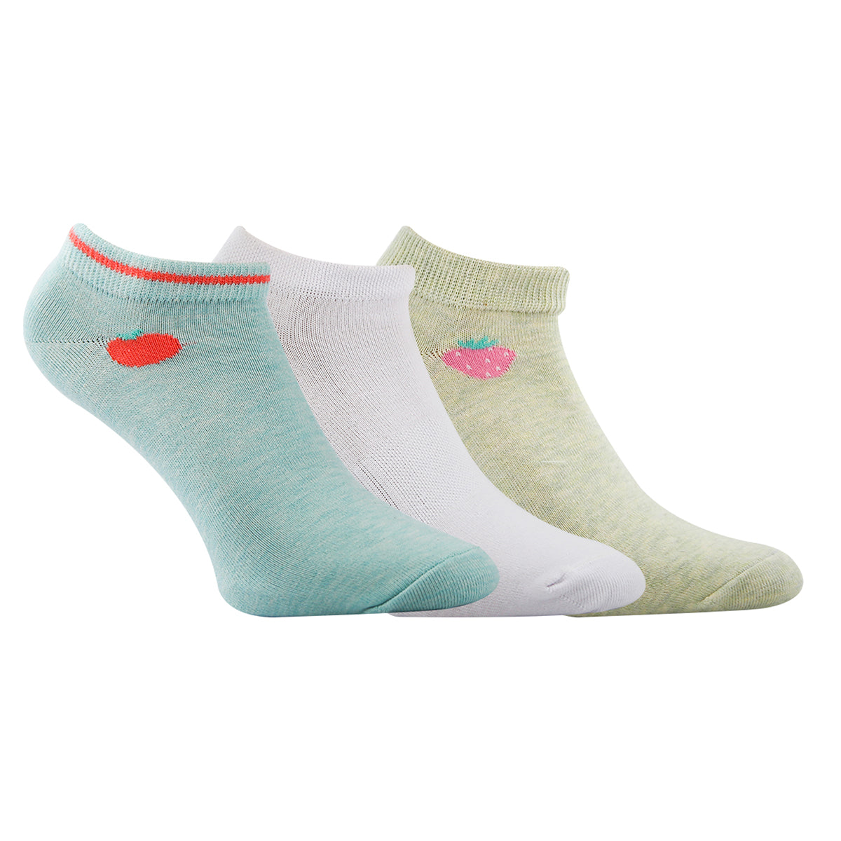 FUTURE FIT - A Pack Of 3 Pieces Plain Ankle Socks MultiColoure