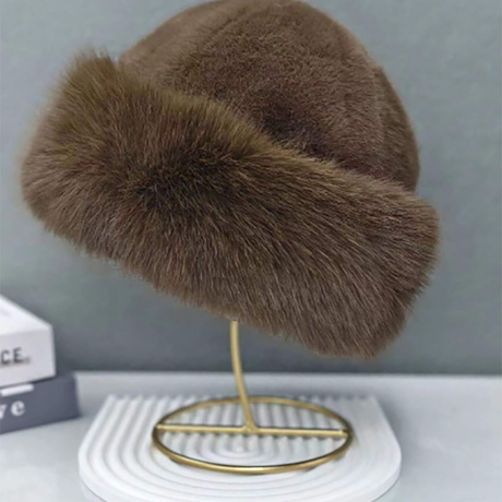 R-Shein - 1pc Women's Fur Winter Hat, European and Korean Style Warm Headwear, Beautiful and Versatile Solid Color, Thicker Design