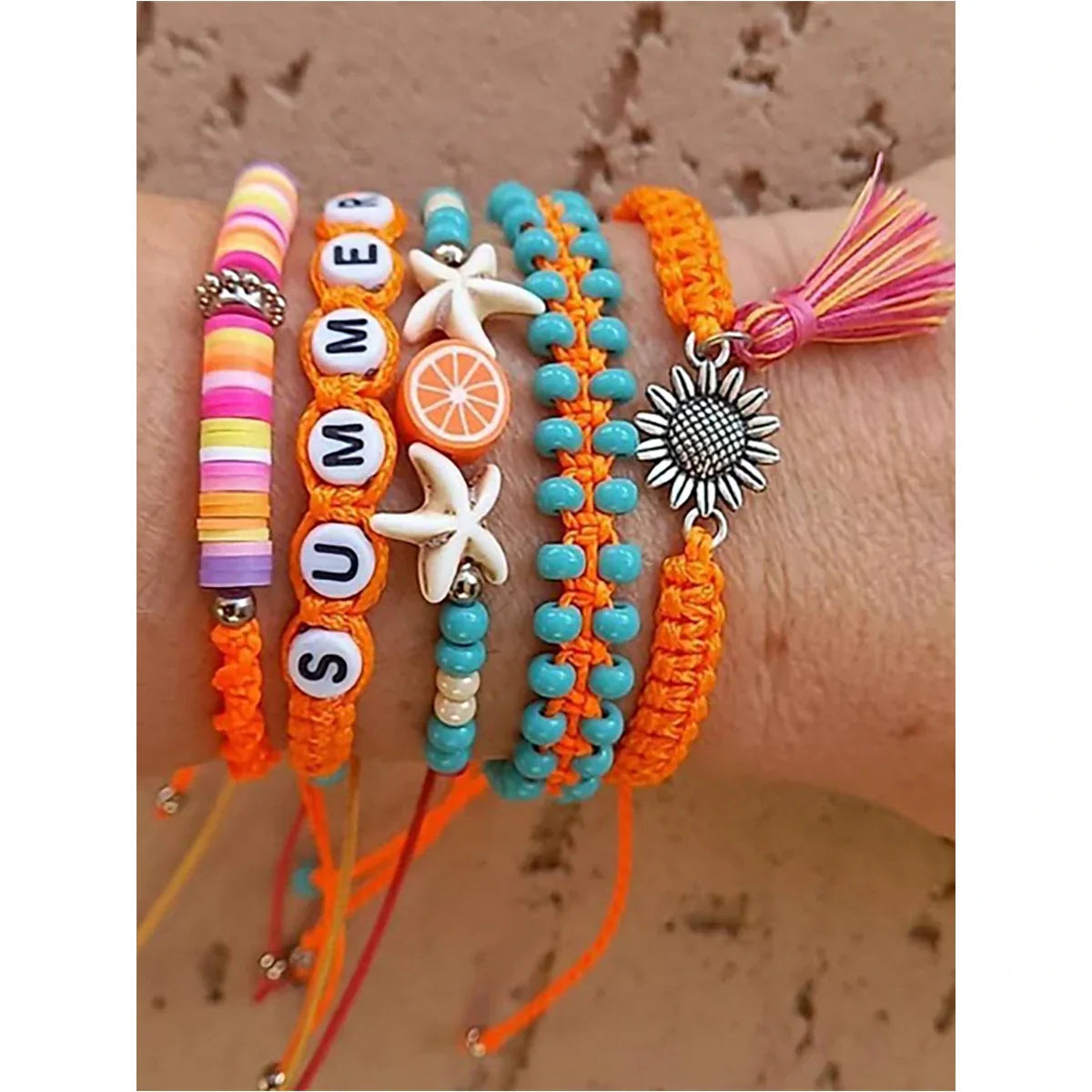 SHEIN ‚Äì 5pcs Bohemia Starfish Beads Bracelets