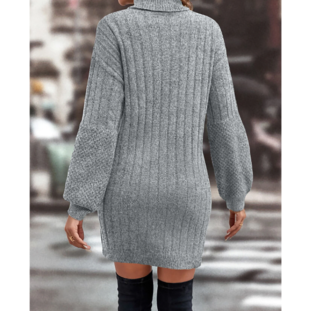 SHEIN- SHEINRaffinâ€ڑأ أ¶âˆڑâ€ a Round neck low-cut wool dress without belt
