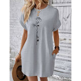 SHEIN- INAWLY Floral Print Loose Semi-Formal Summer Outdoor Dress